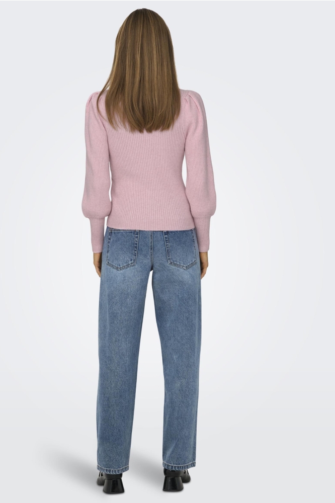 ONLKATIA L/S HIGHNECK PULLOVER KNT 15232494 LIGHT PINK/MELANGE
